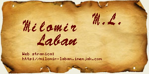 Milomir Laban vizit kartica